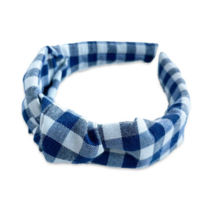 Eva's House Flannel Gingham Knotted Headband - Multiple Colors!