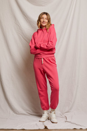 perfectwhitetee Stevie Sweatpant in Pink Bloom