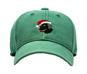Harding Lane Kids Black Lab Santa on Moss Green