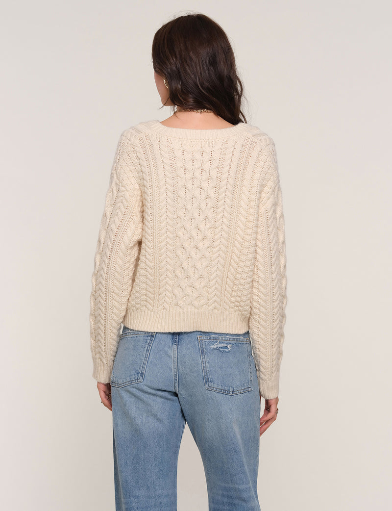 Heartloom Veda Cardigan in Ivory