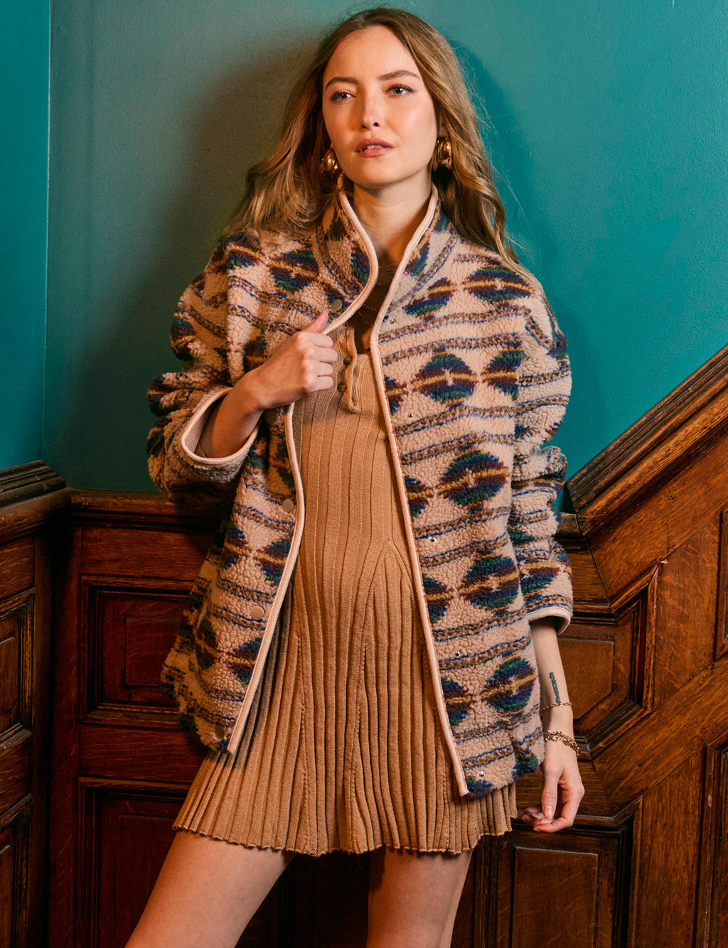Heartloom Maria Fleece Jacket in Sand