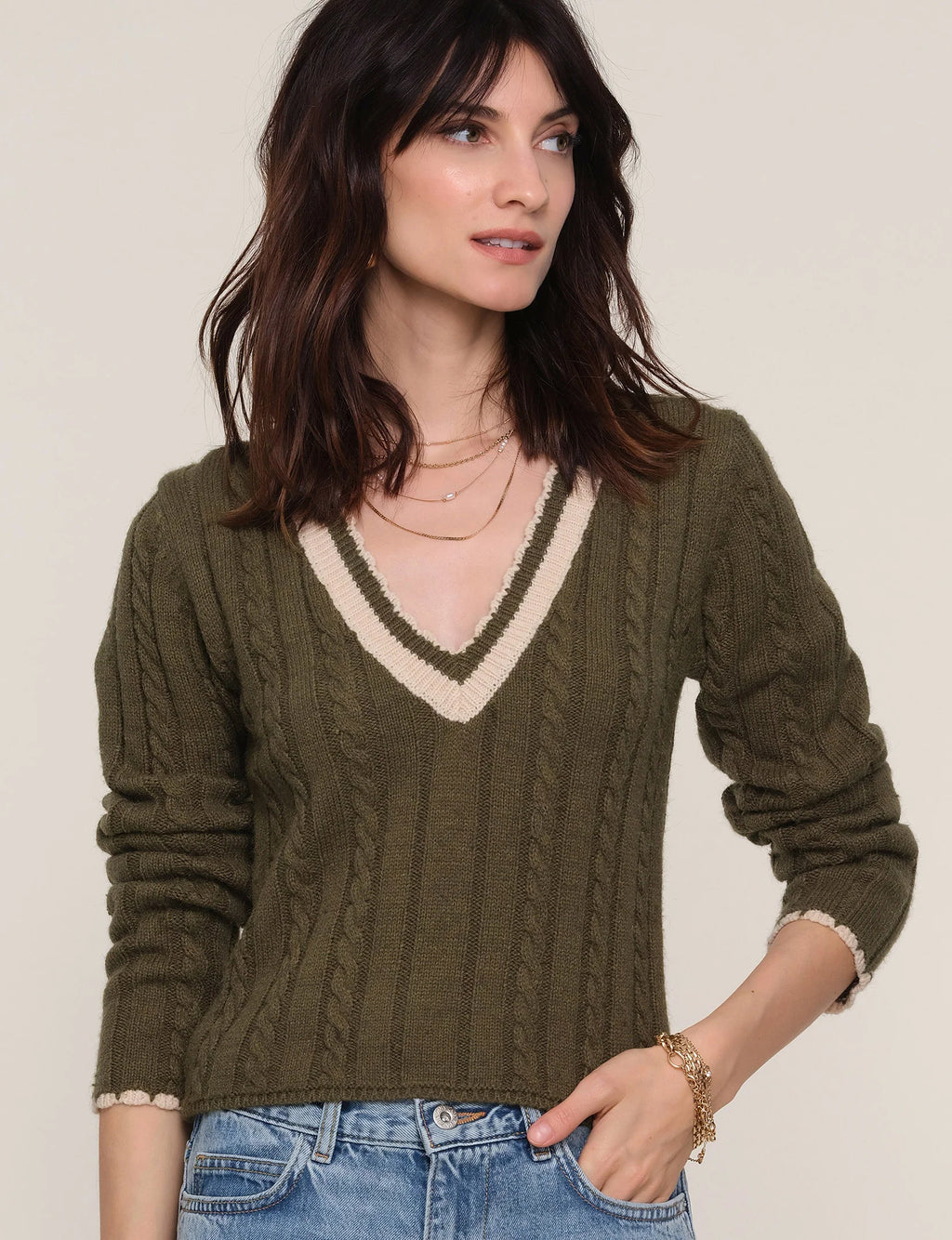 Heartloom Jaden Sweater in Olive
