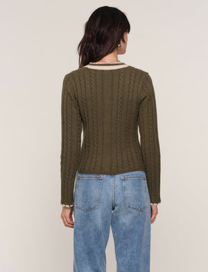 Heartloom Jaden Sweater in Olive