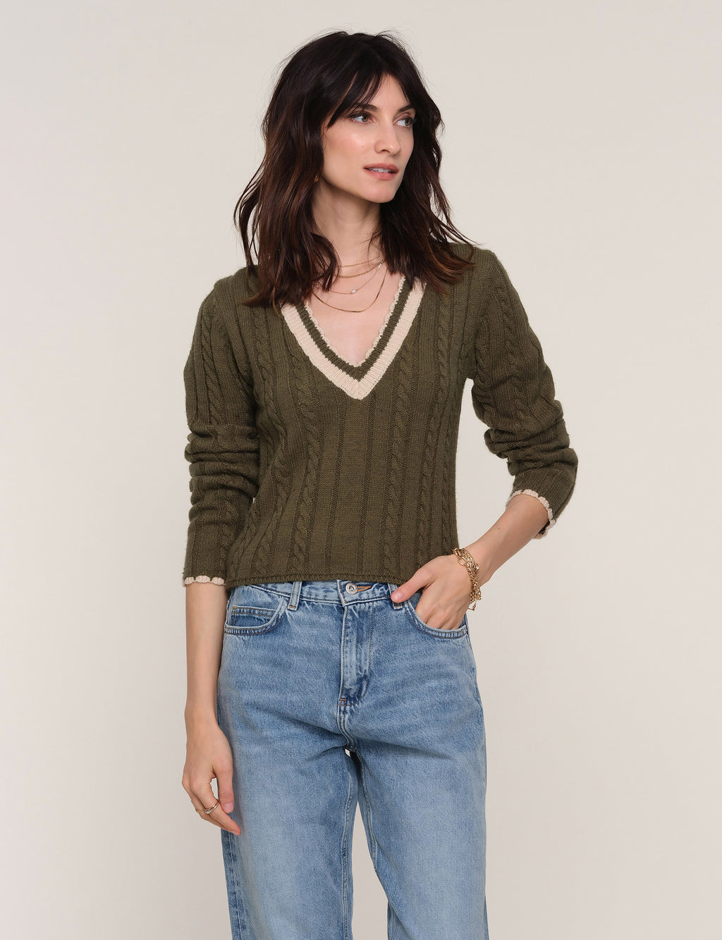 Heartloom Jaden Sweater in Olive