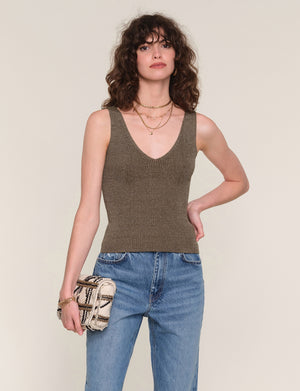 Heartloom Indra Top in Olive