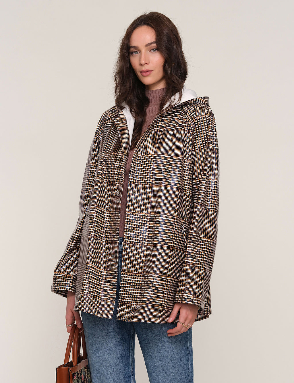 Heartloom Jesse Raincoat in Houndstooth