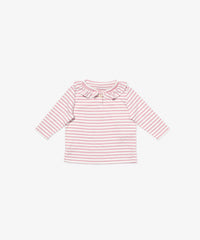 Oso & Me Hen Shirt in Rose Mini Stripe