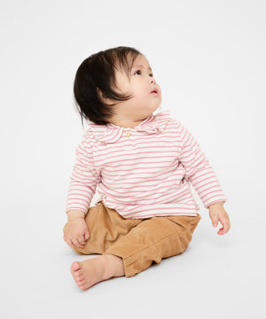 Oso & Me Hen Shirt in Rose Mini Stripe