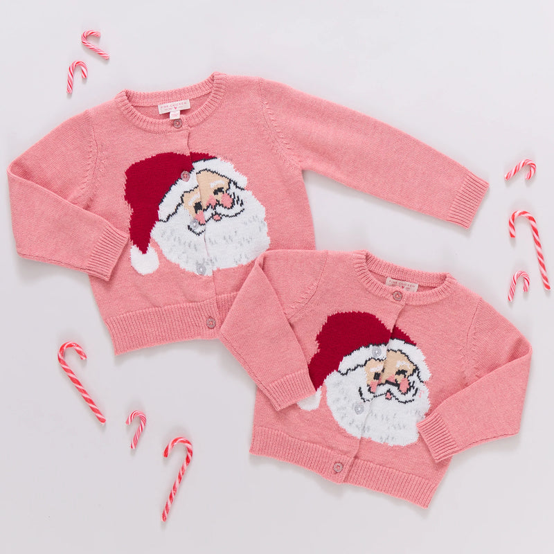 Pink Chicken Baby Girls Maude Sweater in Santa
