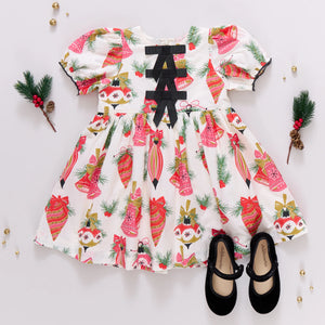 Pink Chicken Hermione Dress in Holly Bells