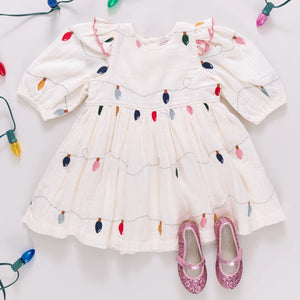 Pink Chicken Brooke Dress in Christmas Lights