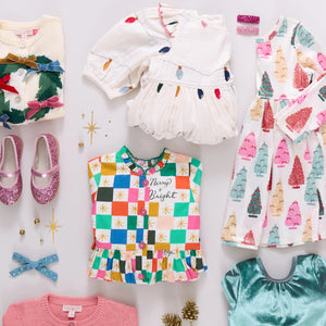 Pink Chicken Brooke Dress in Christmas Lights