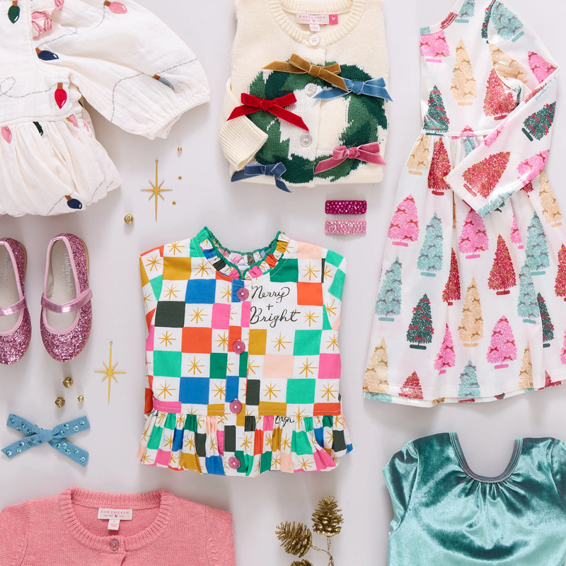 Pink Chicken Constance Sweater in Holiday Wreath