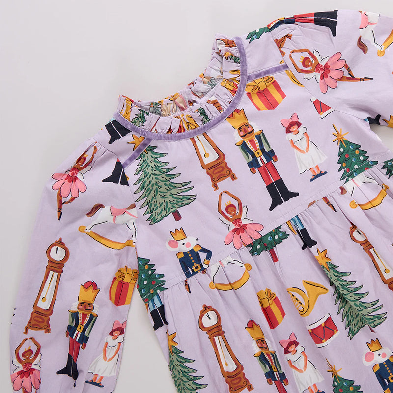 Pink Chicken Baby Girls Charlie Jumper in Lavender Nutcracker