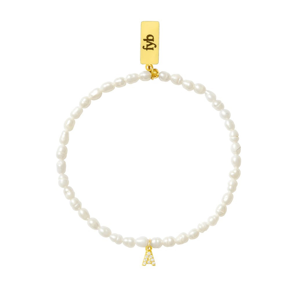 FYB Children's Pearl Identity Bracelet - Multiple Letters!