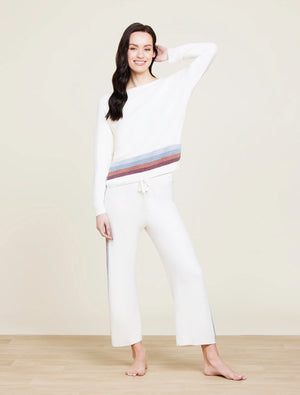 Barefoot Dreams CozyChic Ultra Lite Multi Stripe Pullover in Cream