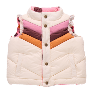 Pink Chicken Reversible Ellis Vest in Cream Stripe