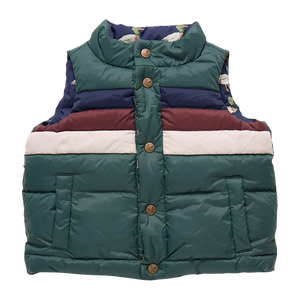 Pink Chicken Reversible Ellis Vest in Evergreen Stripe