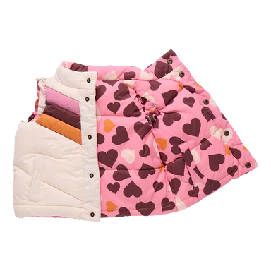 Pink Chicken Reversible Ellis Vest in Cream Stripe