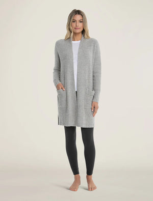 Barefoot Dreams Long Weekend Cardigan in Pewter