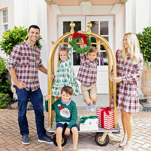 Pink Chicken Women's Kalani Dress in Holly Tartan