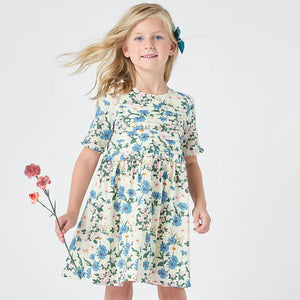 Pink Chicken Raquel Dress in Melon Daisy Floral