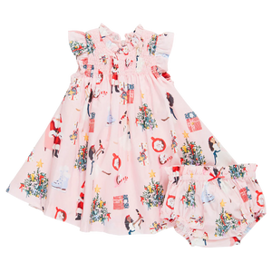 Pink Chicken Baby Stevie Dress Set in Holiday Spirit