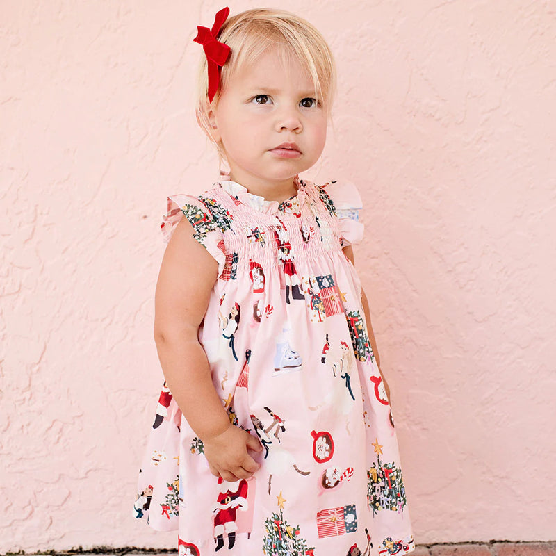 Pink Chicken Baby Stevie Dress Set in Holiday Spirit