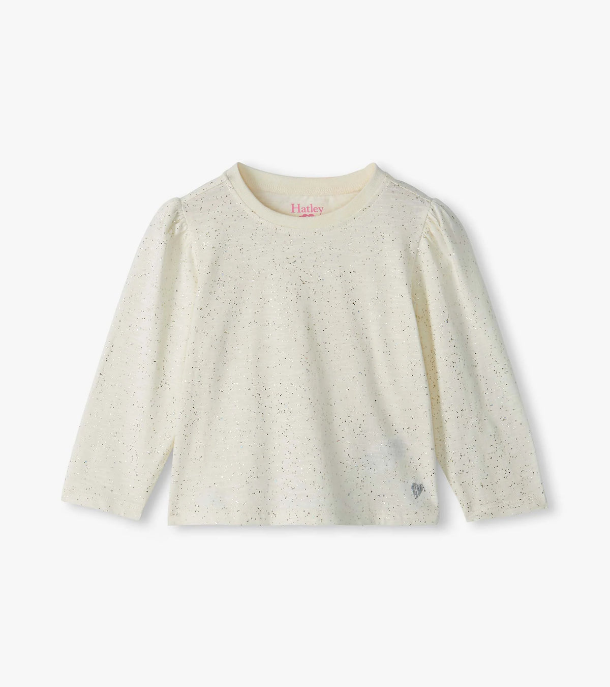 Hatley Puff Sleeve Tee in Cream Hot Melt