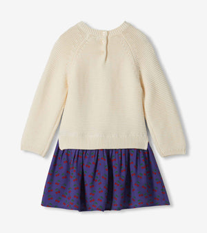 Hatley Mixed Media Dress in Little Cherries