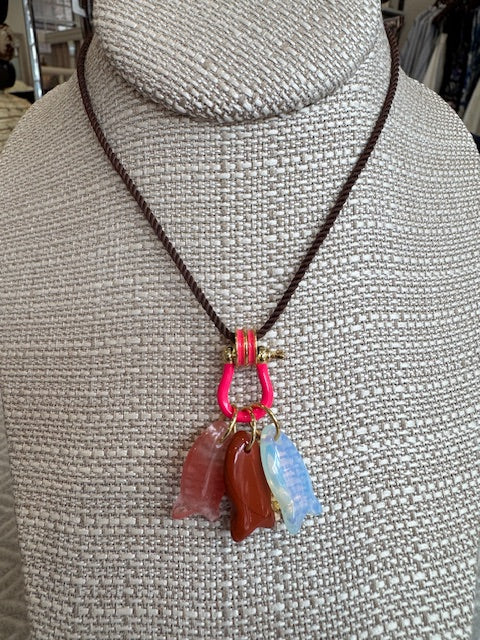 Pink/Carnelian/Opal on Brown