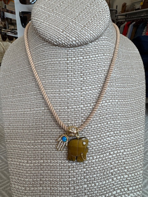 Assorted - Forever Blythe Vintage Gemstone Elephant Necklace
