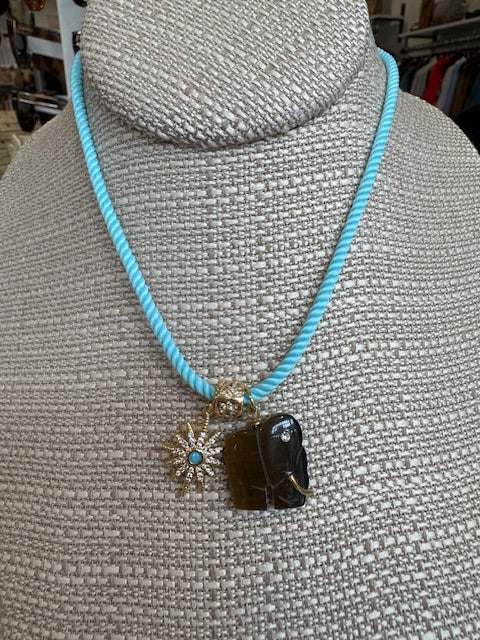Assorted - Forever Blythe Vintage Gemstone Elephant Necklace