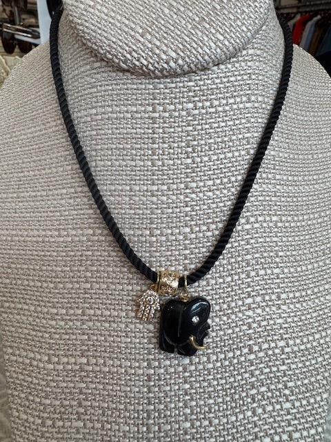 Assorted - Forever Blythe Vintage Gemstone Elephant Necklace