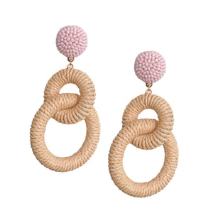 Nantucket Raffia Earrings - Multiple Colors!