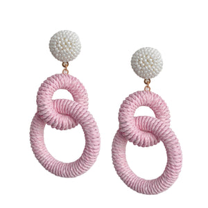 Nantucket Raffia Earrings - Multiple Colors!