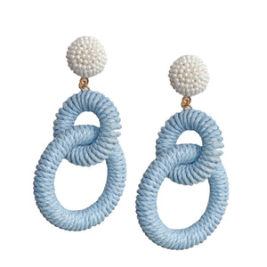Nantucket Raffia Earrings - Multiple Colors!