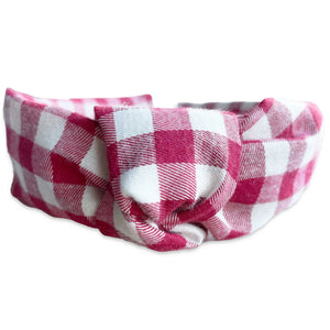 Eva's House Flannel Gingham Knotted Headband - Multiple Colors!