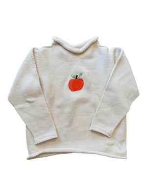 A Soft Idea Pumpkin Roll Neck Sweater in Natural