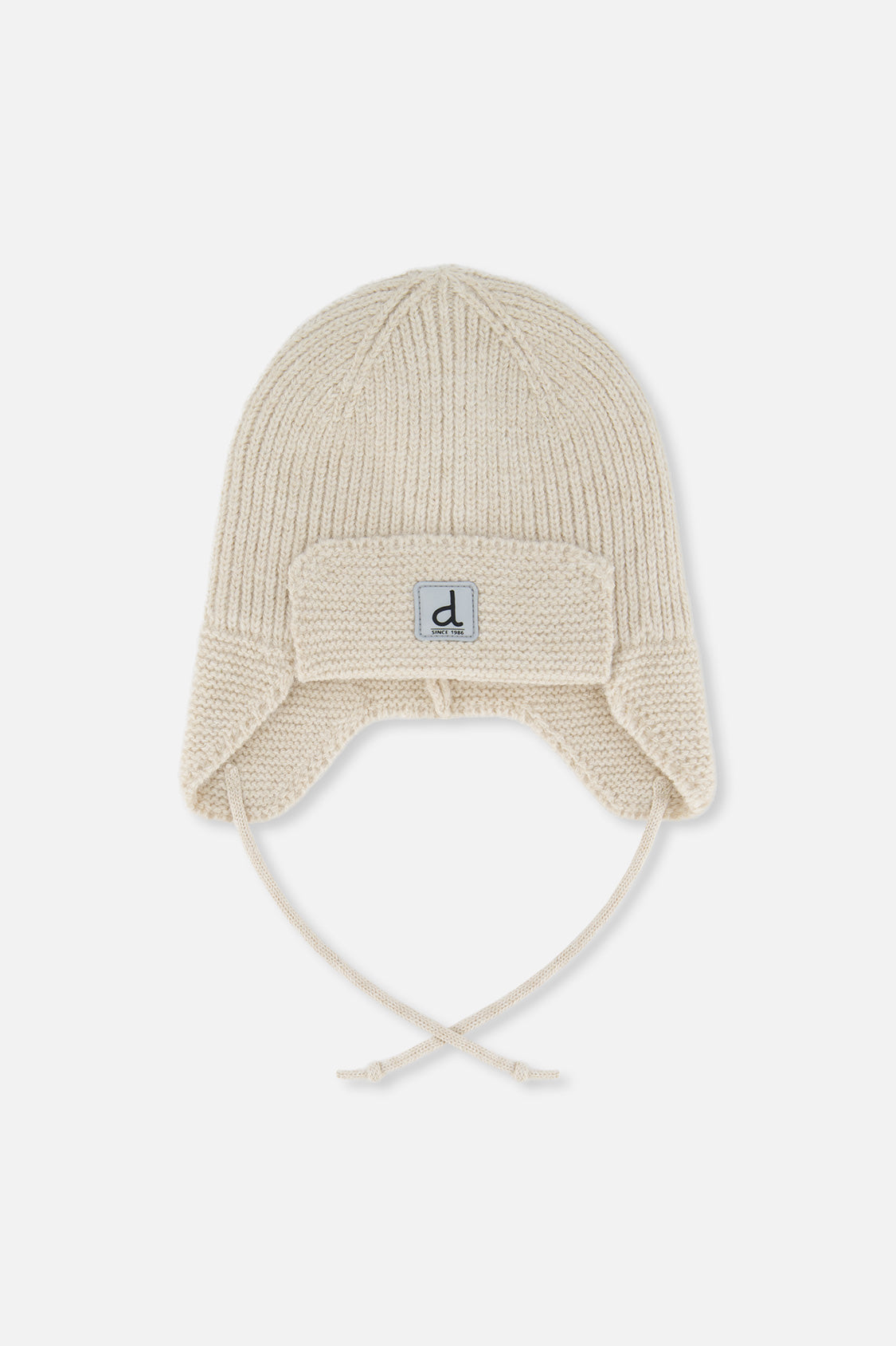 Deux Par Deux Baby Knit Hat in Beige