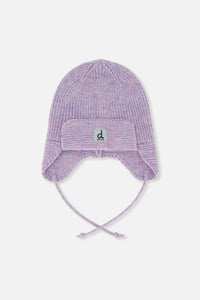 Deux Par Deux Baby Knit Hat in Lavender