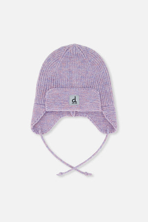 Deux Par Deux Baby Knit Hat in Lavender