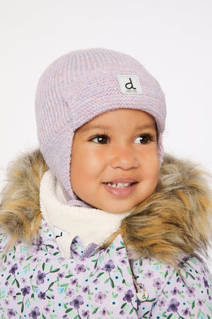 Deux Par Deux Baby Knit Hat in Lavender
