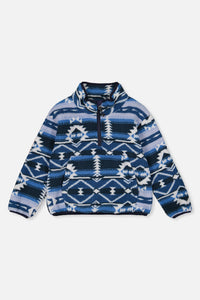 Deux Par Deux Plush Jacket in Aztec Blue