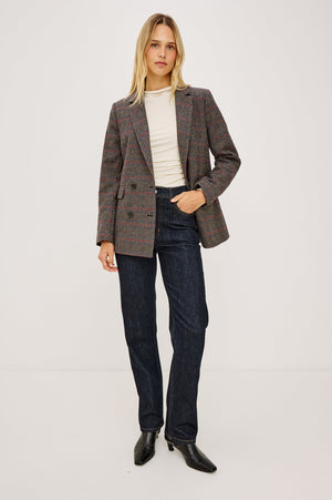 Rails Jac Blazer in Oxford Plum