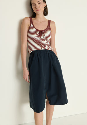 Nation Jil Lace Up Tank in Sable