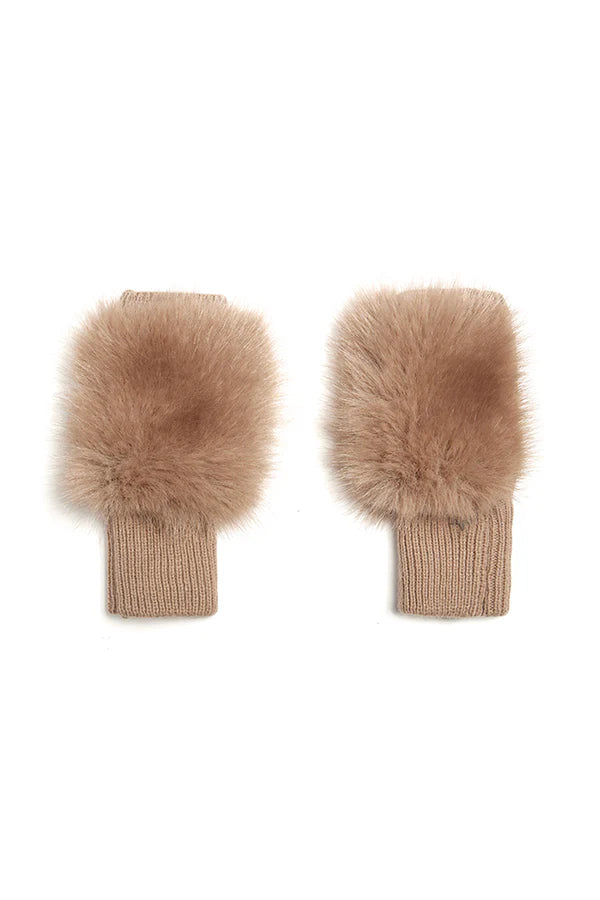 Jocelyn Faux Fox Knit Mittens - Multiple Colors!