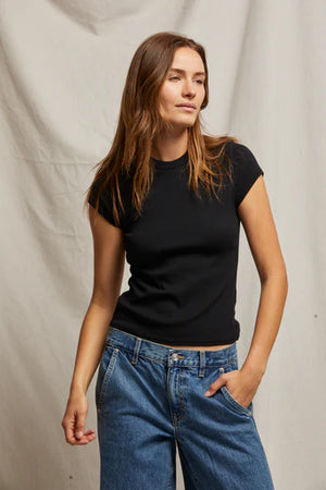perfectwhitetee Jude Ribbed Baby Tee -  Multiple Colors!