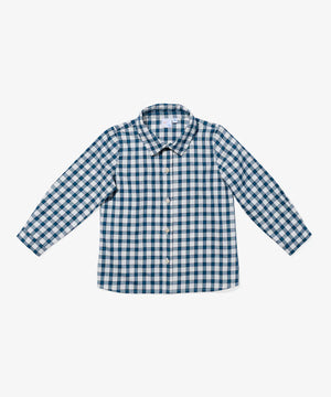 Oso & Me Jeffie Shirt in Blue Picnic Check