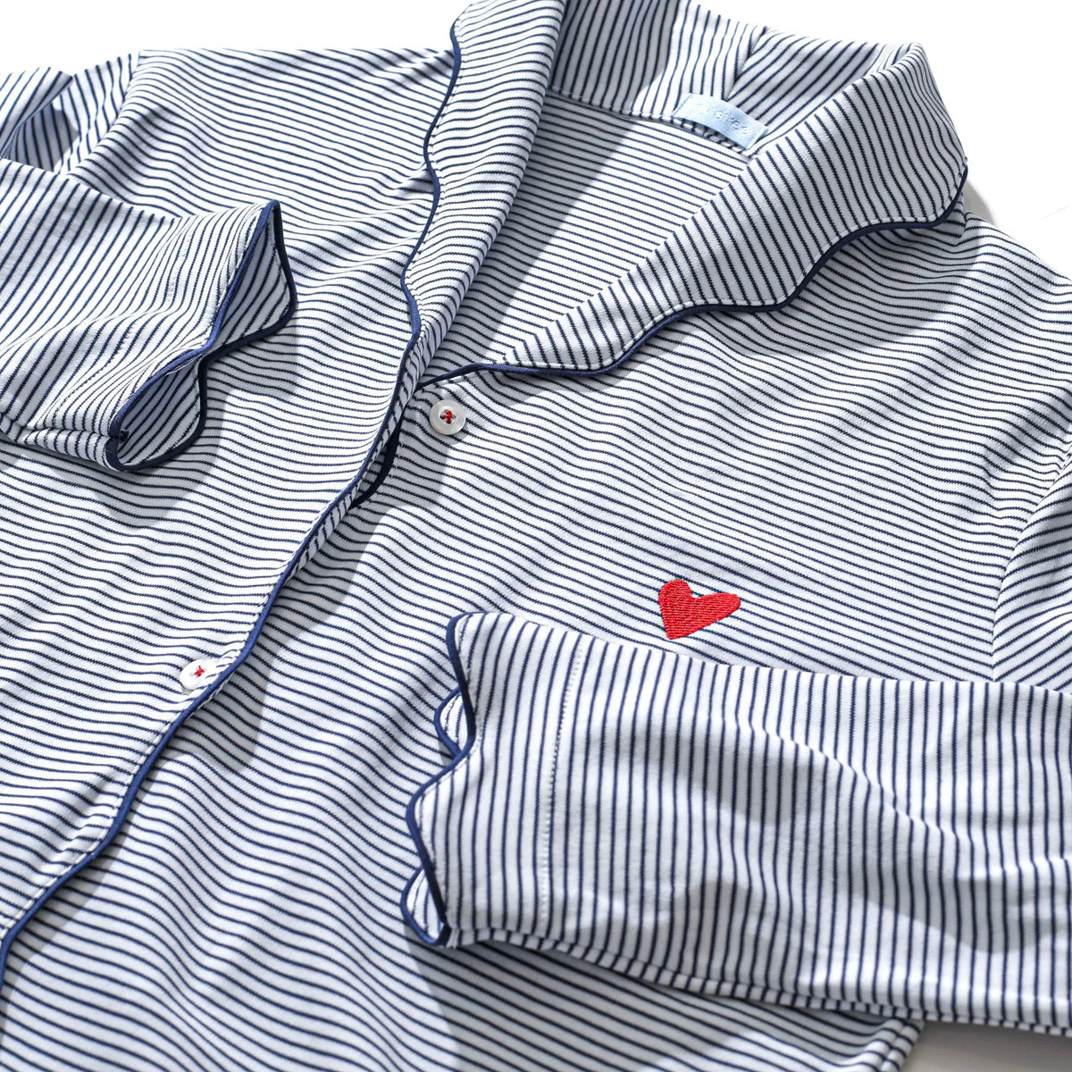 Joy Street Women's Harbor Heart Stripe Pajama Set
